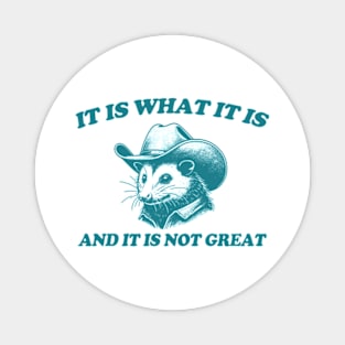 It Is What It Is And It Is Not Great Funny Possum Magnet